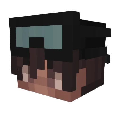 GLOCKENMANN Minecraft avatar head, 3D render
