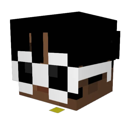 GLOCKEYY Minecraft avatar head, 3D render