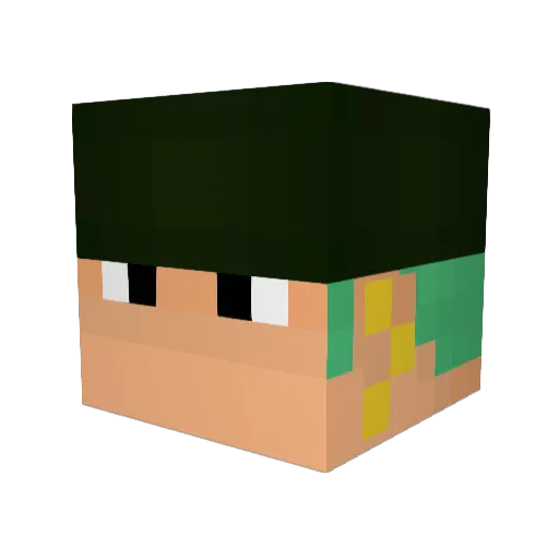 GLO_Senju Minecraft avatar head, 3D render