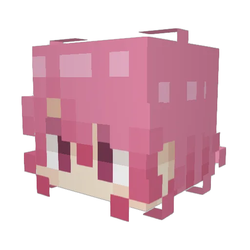 GLPG35 Minecraft avatar head, 3D render