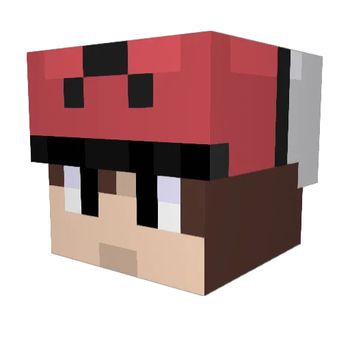 GLPunisher Minecraft avatar head, 3D render