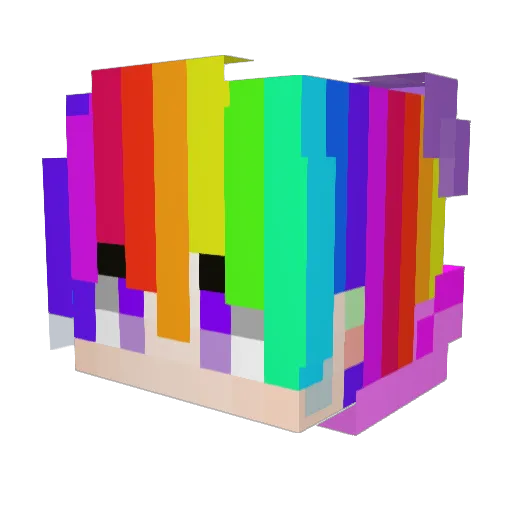 GLSTRIX Minecraft avatar head, 3D render