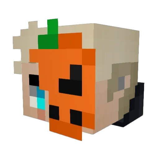 GLT136 Minecraft avatar head, 3D render
