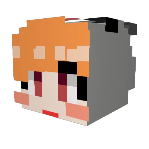 GLUHWEIN__ Minecraft avatar head, 3D render
