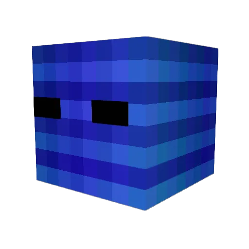GLUNGG Minecraft avatar head, 3D render