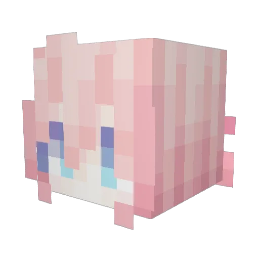 GLUNIKO_521 Minecraft avatar head, 3D render