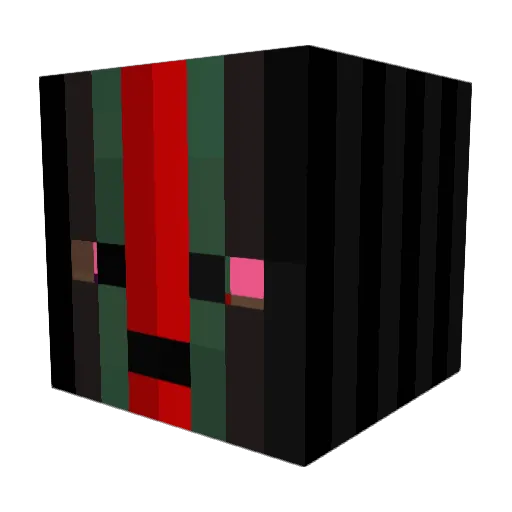 GL_QuZe Minecraft avatar head, 3D render