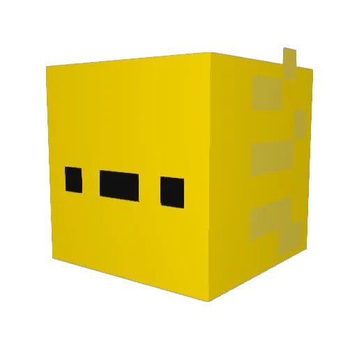 GLaBOOS Minecraft avatar head, 3D render