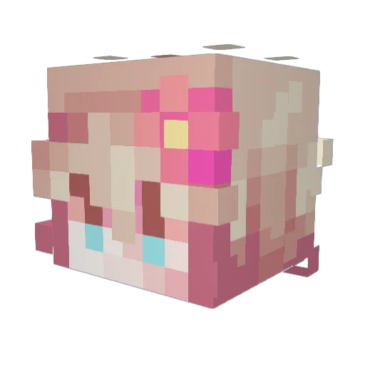GLiTcHy28 Minecraft avatar head, 3D render