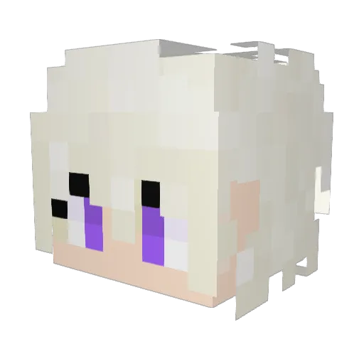 GLturn Minecraft avatar head, 3D render