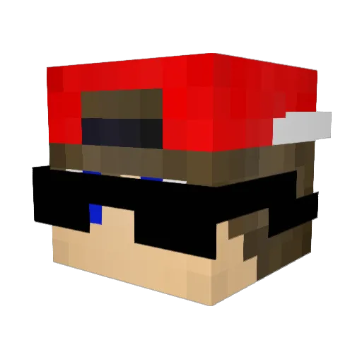 GMAnderson Minecraft avatar head, 3D render