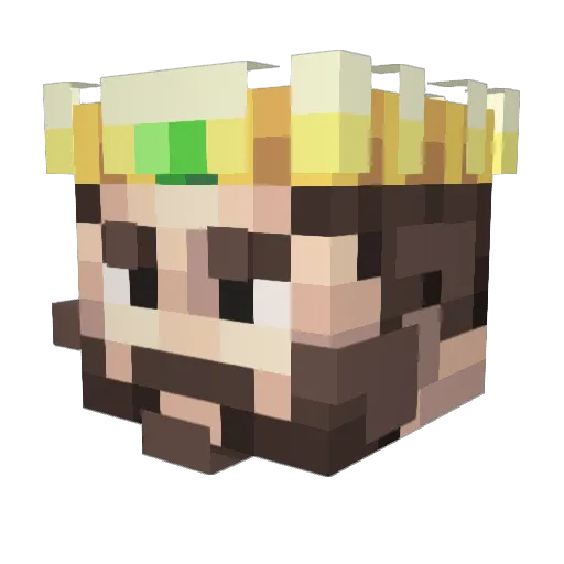 GMGGamer Minecraft avatar head, 3D render