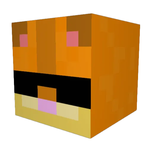 GMGPlays Minecraft avatar head, 3D render