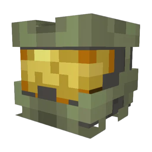 GMK_67 Minecraft avatar head, 3D render