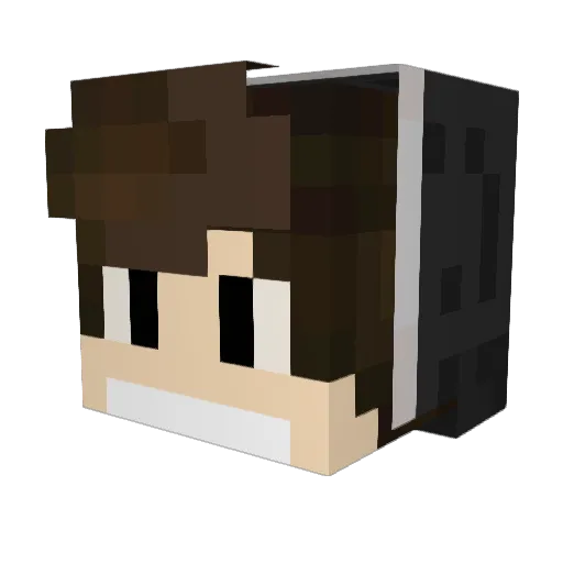 GMVP24 Minecraft avatar head, 3D render