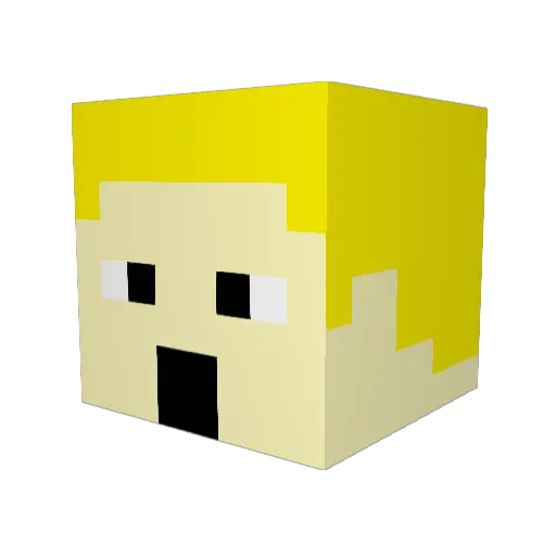 GM_Frosted Minecraft avatar head, 3D render
