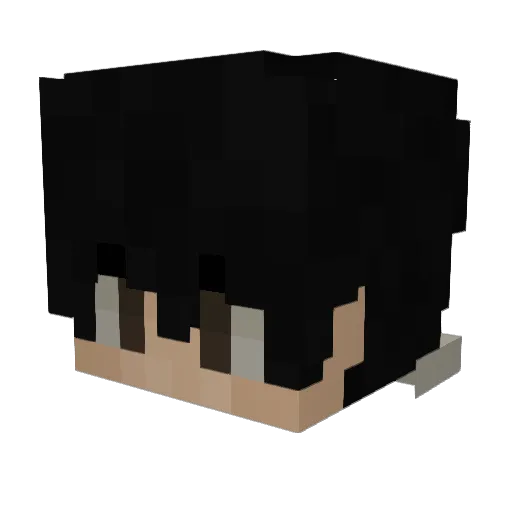 GM_Guardian Minecraft avatar head, 3D render