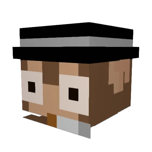 GManfrini10 Minecraft avatar head, 3D render