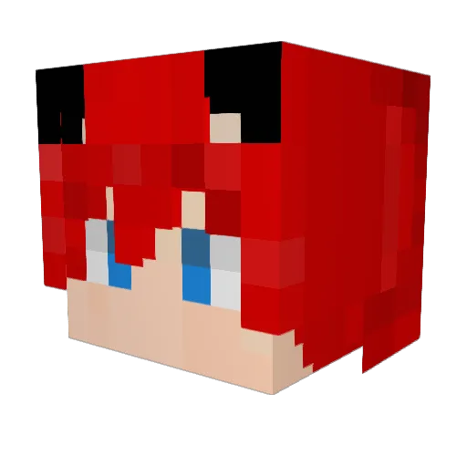 GMwork Minecraft avatar head, 3D render