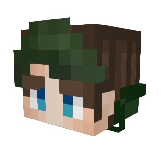 GMyth Minecraft avatar head, 3D render