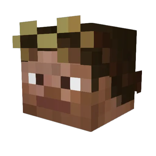 GN6 Minecraft avatar head, 3D render
