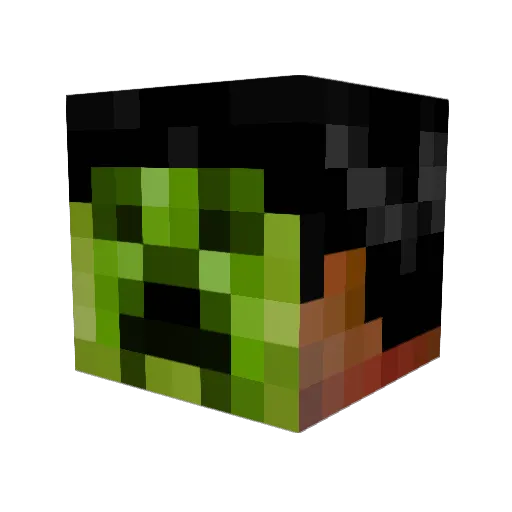 GNAGNAC Minecraft avatar head, 3D render