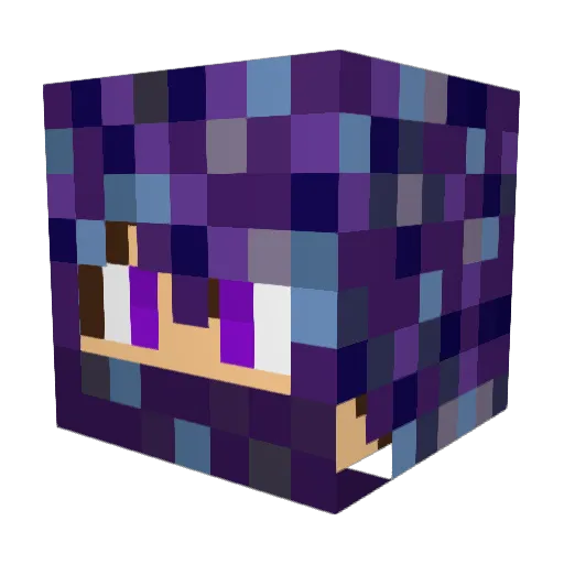 GNIKECI Minecraft avatar head, 3D render