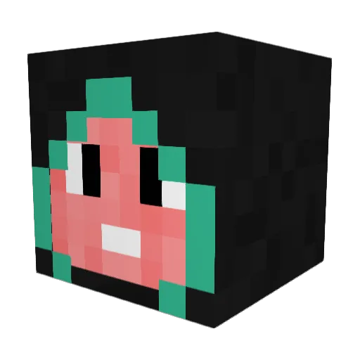 GNIMAG_FLOW Minecraft avatar head, 3D render