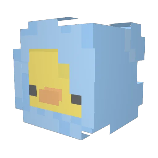 GNLXO Minecraft avatar head, 3D render