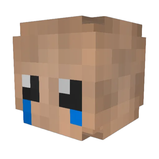 GNRK Minecraft avatar head, 3D render