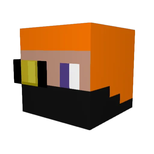 GNSTTBR Minecraft avatar head, 3D render