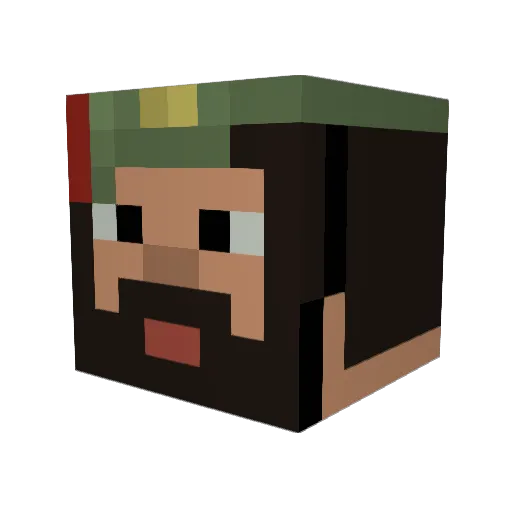 GNSV Minecraft avatar head, 3D render