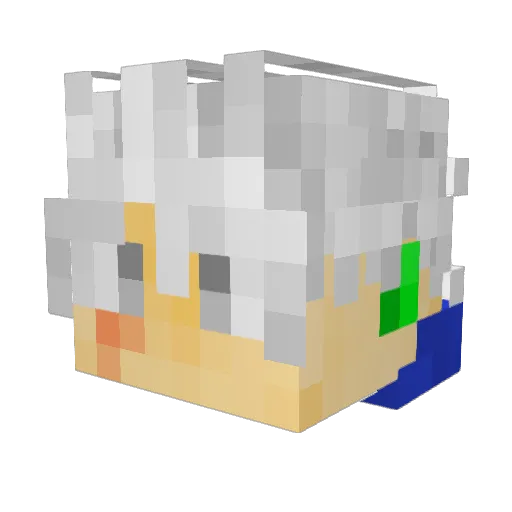 GN_0_ME Minecraft avatar head, 3D render