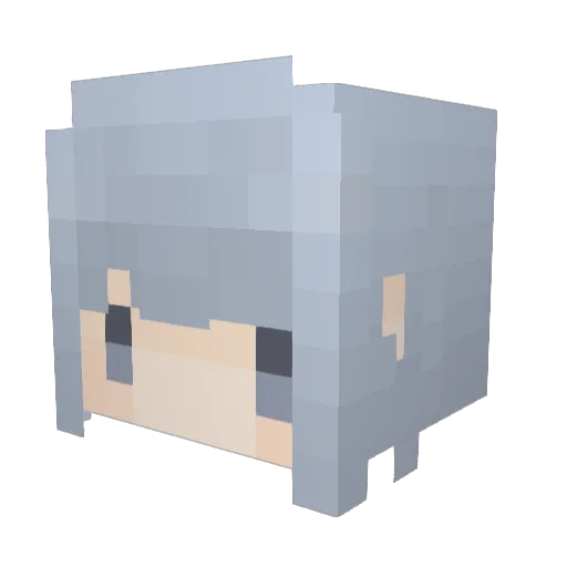 GN_TEA Minecraft avatar head, 3D render