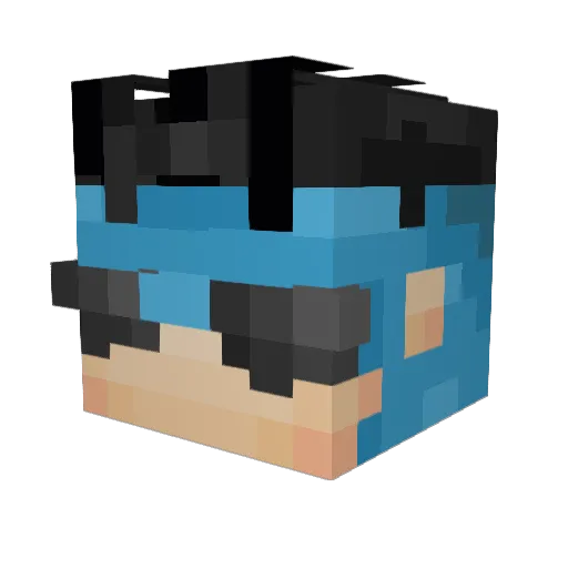 GNatty1 Minecraft avatar head, 3D render