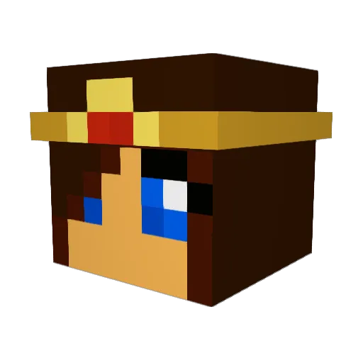 GNoPro Minecraft avatar head, 3D render