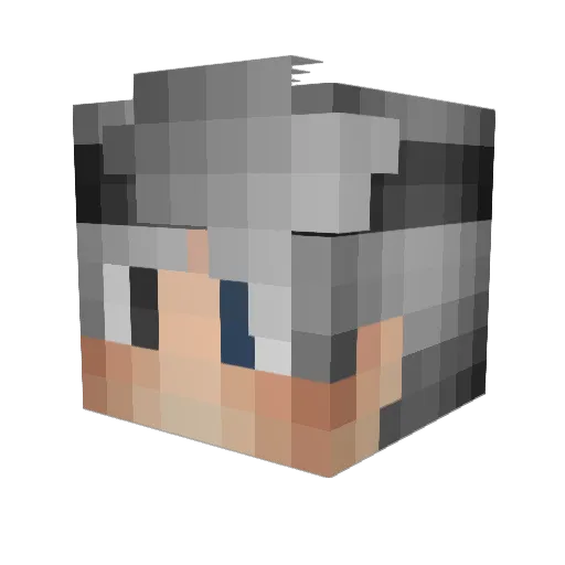 GNorkat Minecraft avatar head, 3D render