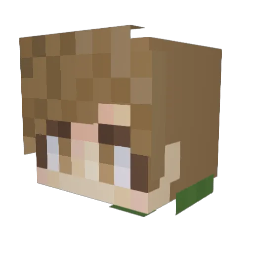 GOATEDMANE Minecraft avatar head, 3D render