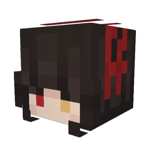 GOATKurumi Minecraft avatar head, 3D render