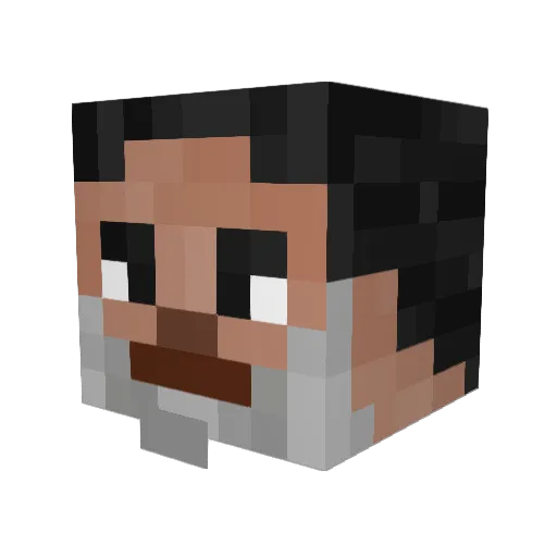 GOAT_PaPo Minecraft avatar head, 3D render