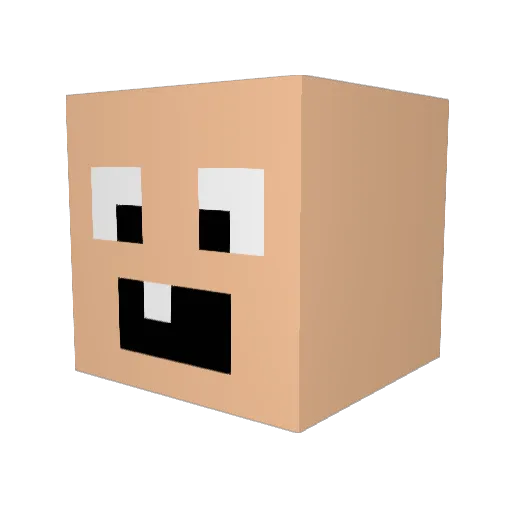 GODBABY96 Minecraft avatar head, 3D render