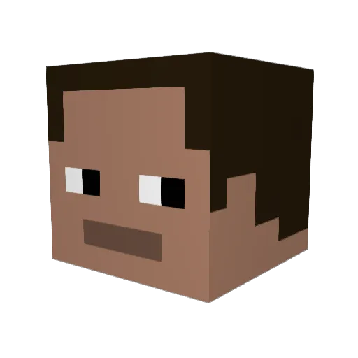 GODCHMAN_YouTube Minecraft avatar head, 3D render