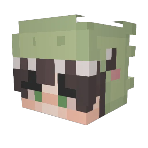 GODJIRA_XK4 Minecraft avatar head, 3D render