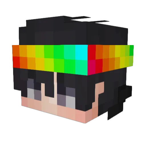 GODPOWER500 Minecraft avatar head, 3D render
