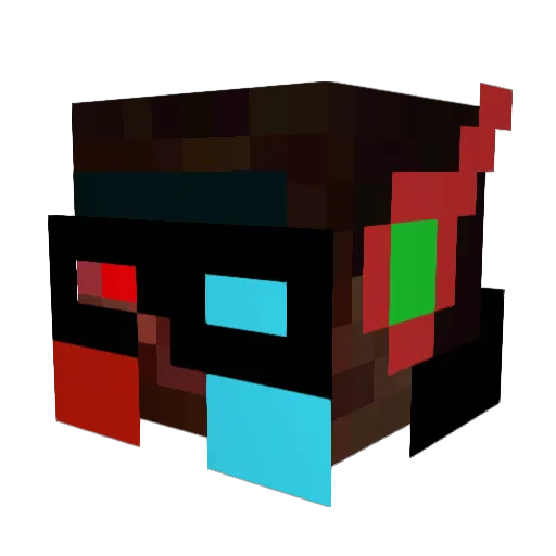GODPlNG Minecraft avatar head, 3D render