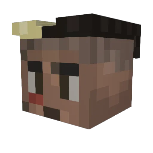 GODWID Minecraft avatar head, 3D render