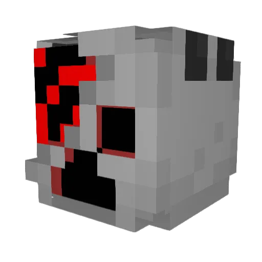 GOD_BYE Minecraft avatar head, 3D render