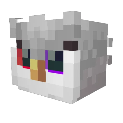 GOD_Leonard Minecraft avatar head, 3D render