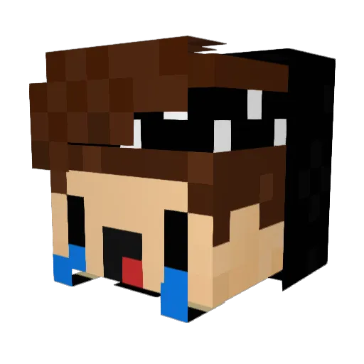 GODdirex Minecraft avatar head, 3D render