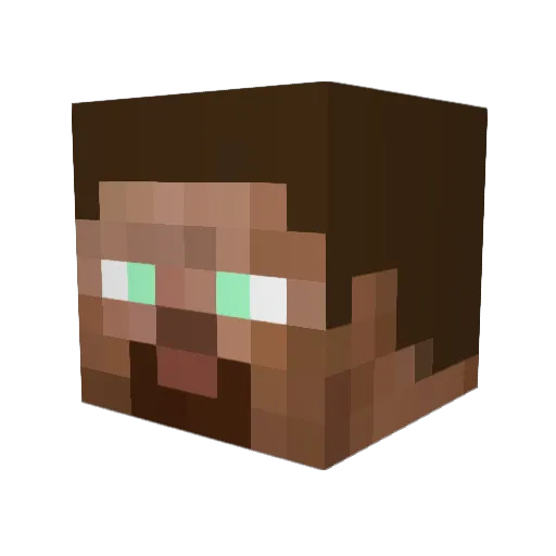 GOFLIGHT Minecraft avatar head, 3D render